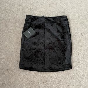 Black velvet skirt